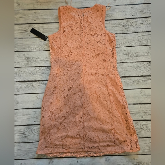 Love for Humanity Peach Colored Lace Cocktail Dress Size Small NWT - Picture 4 of 9
